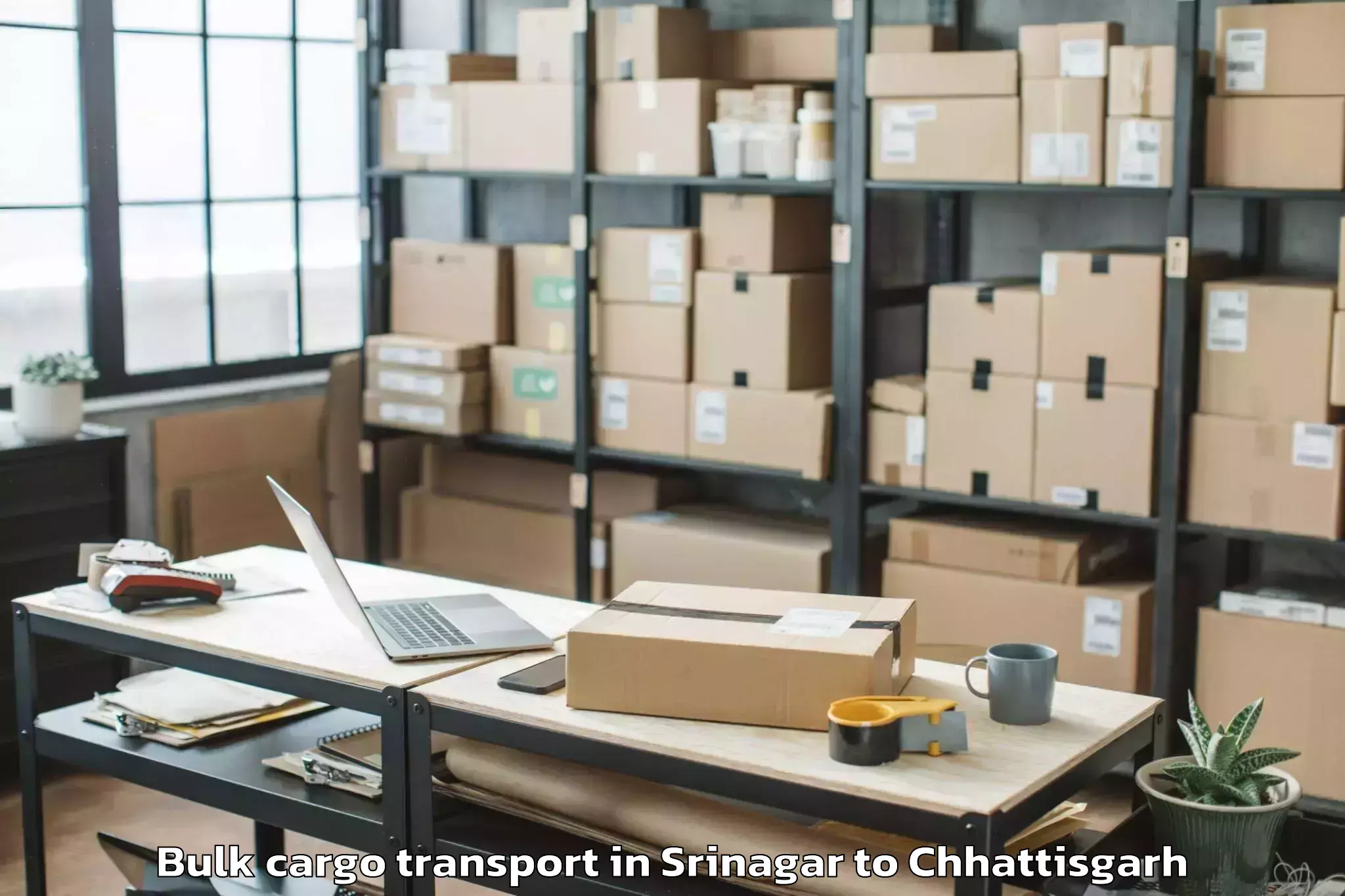 Trusted Srinagar to Bilaspur Airport Pab Bulk Cargo Transport